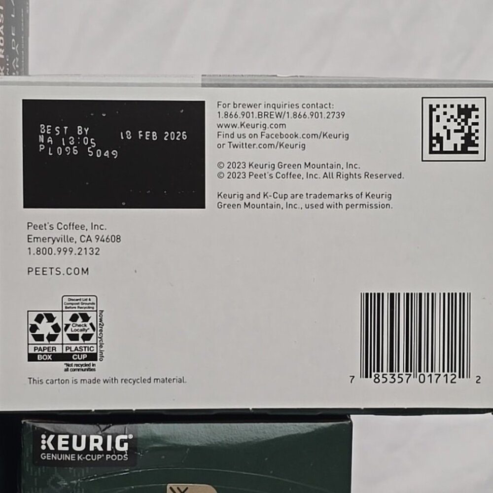 Peet’s Coffee Organic Dark Roast Alma de la Tierra K-Cup Pods 60 Count - Picture 6 of 6